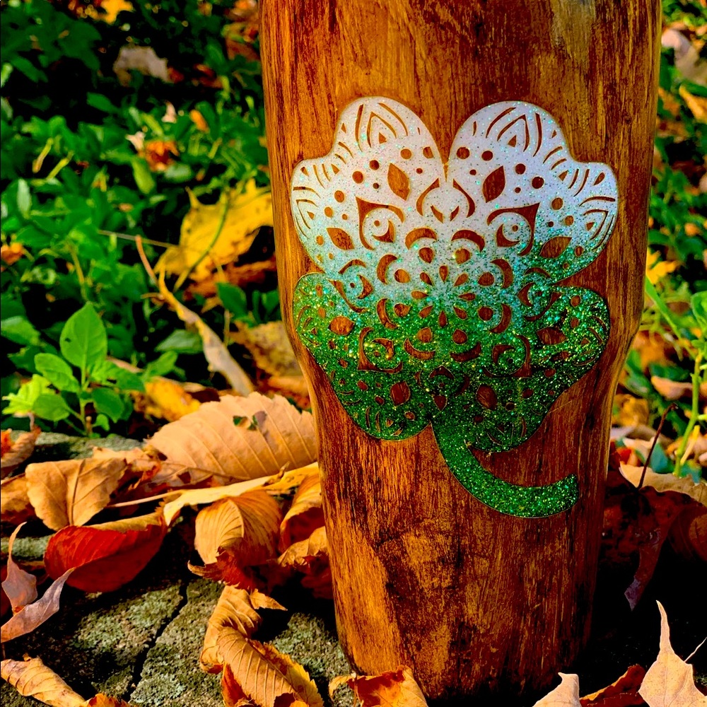 Wood grain tumbler